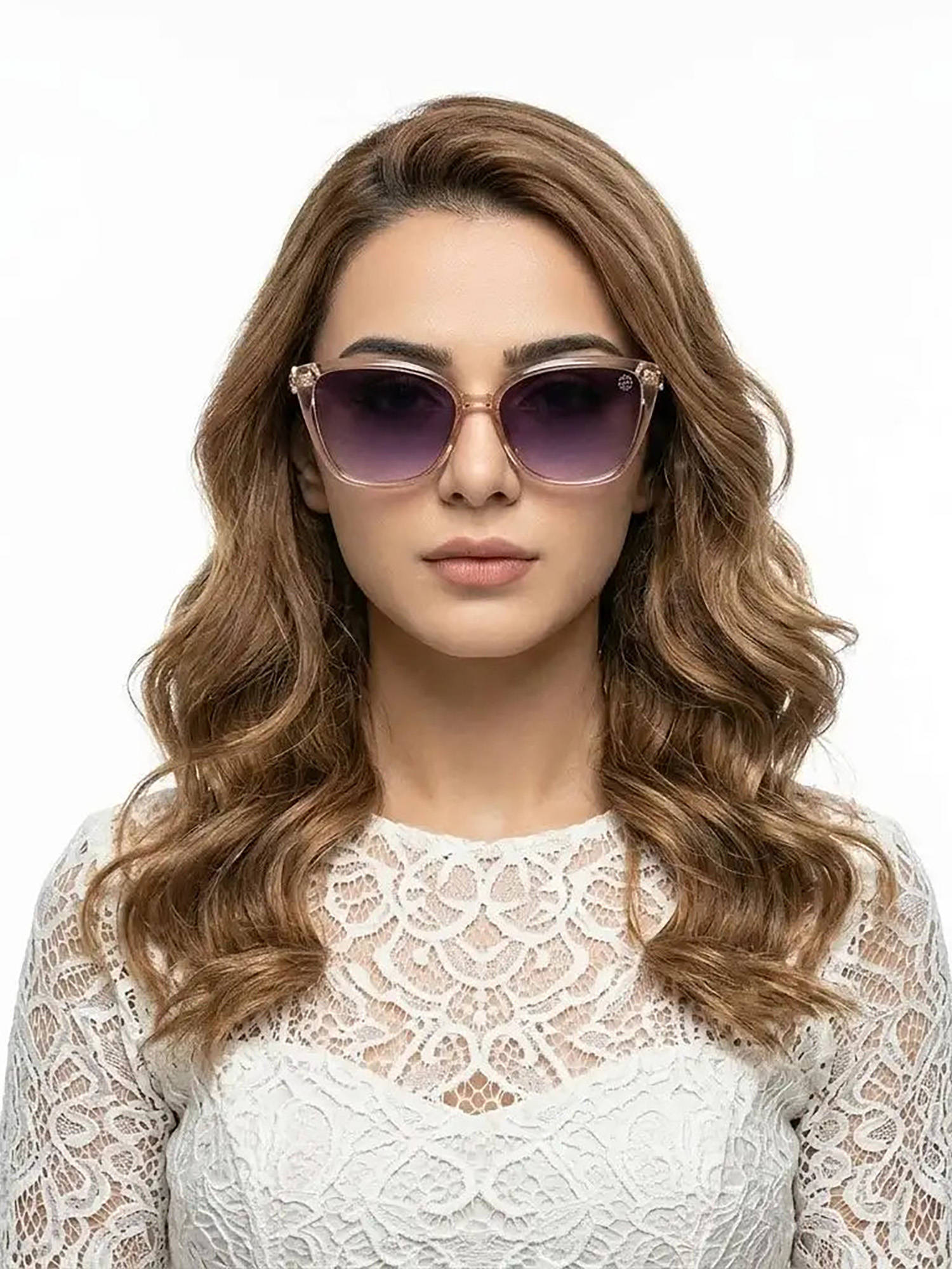HASHTAG EYEWEAR Women Cleanse Uv Protection Full Rim Purple Lens Sunglasses
