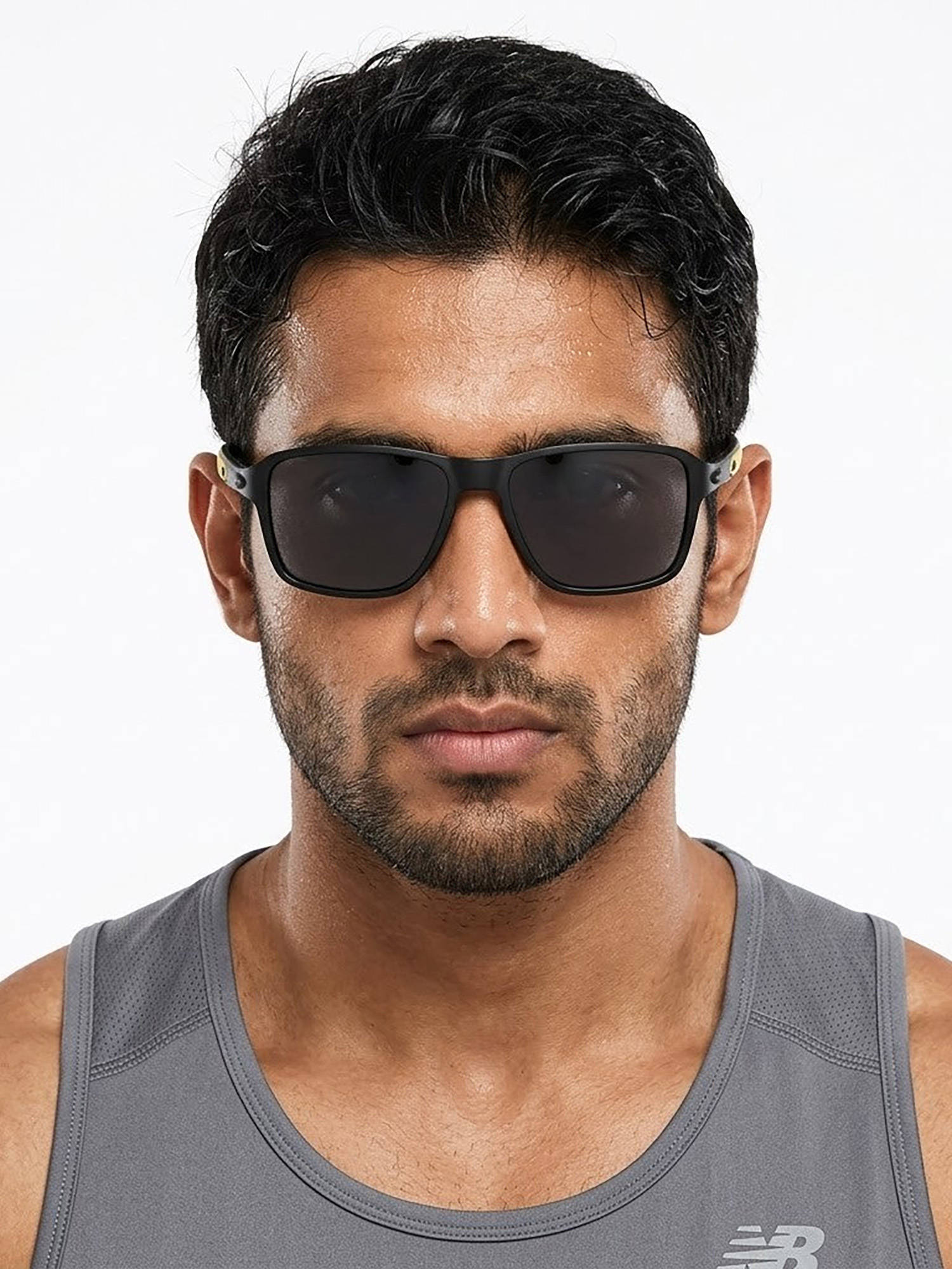 HASHTAG EYEWEAR Unisex Rift Polarised Full Rim Black Lens Sunglasses