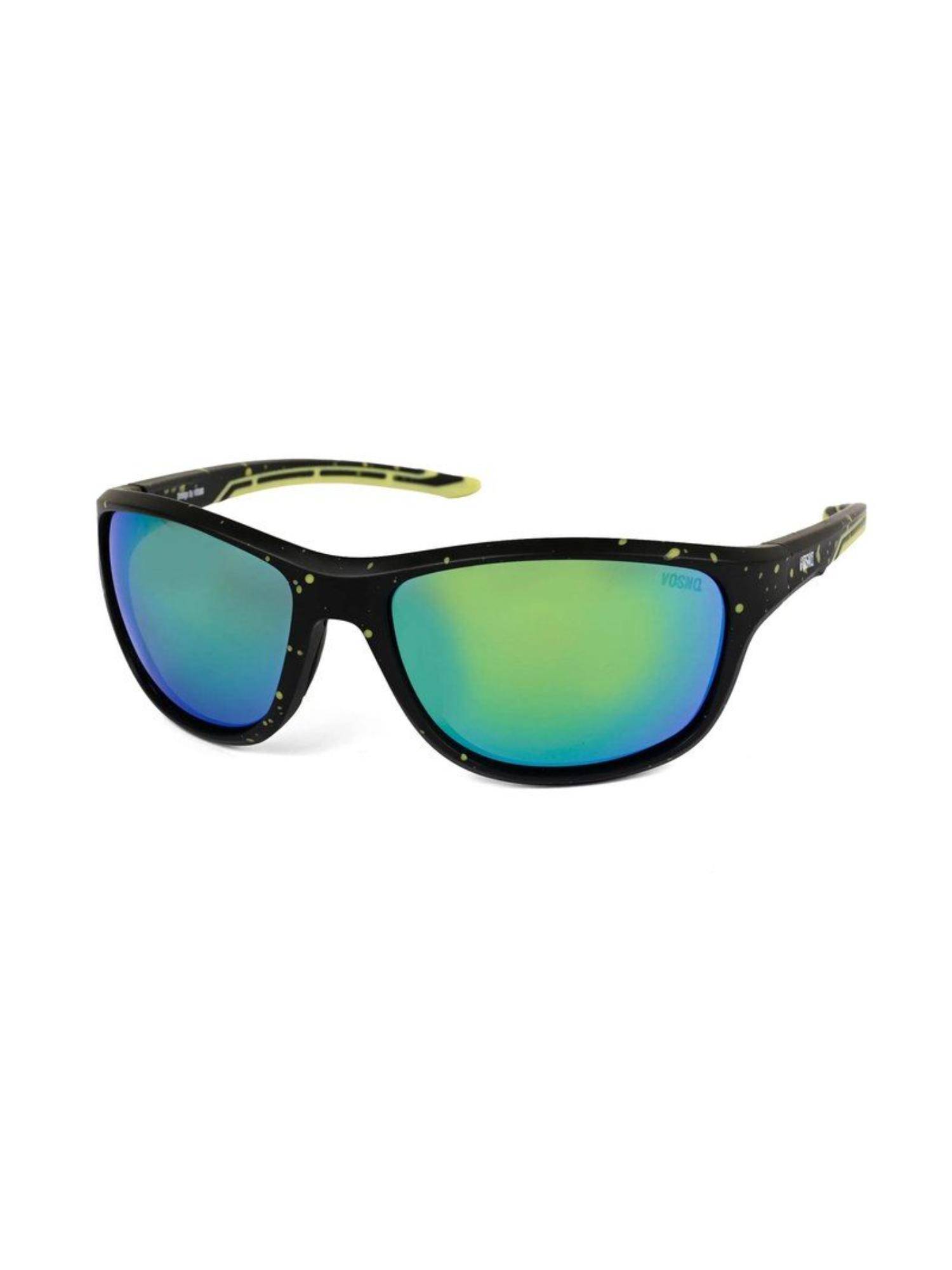 HASHTAG EYEWEAR Unisex Storm Polarised Full Rim Green Lens Sunglasses