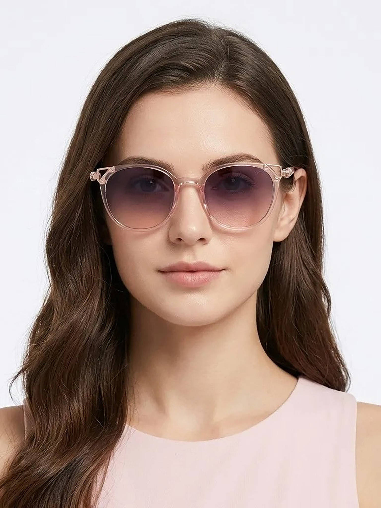 HASHTAG EYEWEAR Women Vortex Uv Protection Full Rim Purple Lens Sunglasses