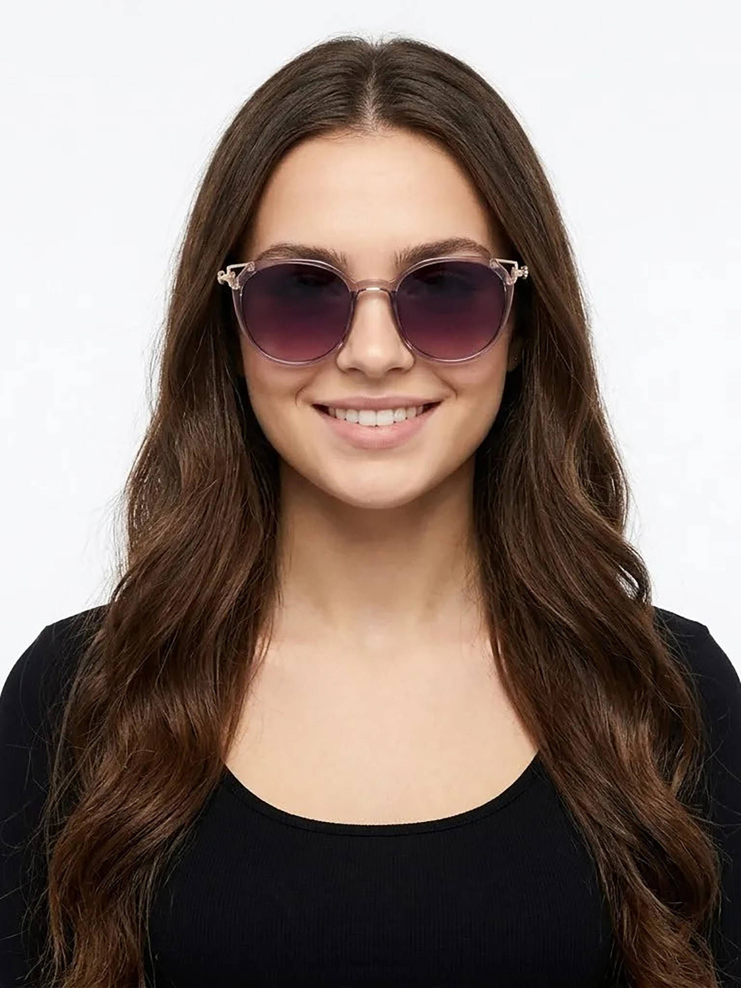 HASHTAG EYEWEAR Women Vortex Uv Protection Full Rim Purple Lens Sunglasses