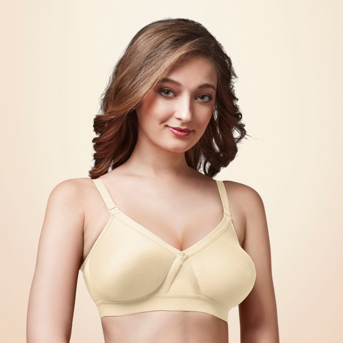 Buy TRYLO ALPA WOMEN'S HOSIERY COTTON NON-PADDED NON-WIRED MOLDED FULL  COVERAGE BRA ALPA Nude 36D Online at Best Prices in India - JioMart.