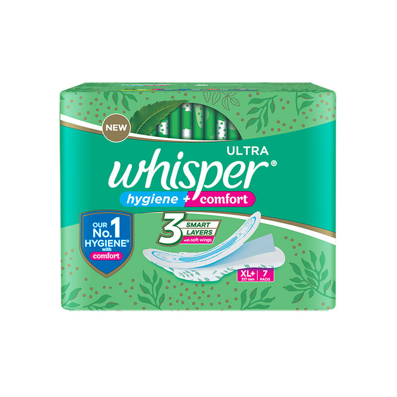 Whisper Ultra Hygiene + Comfort XL 7s Sanitary Pads For Women