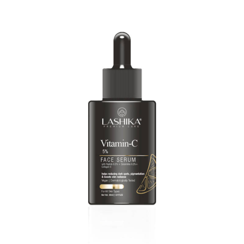 Lashika 5% Vitamin C Serum With Peptides & Ceramides For Brightening & Pigmentation