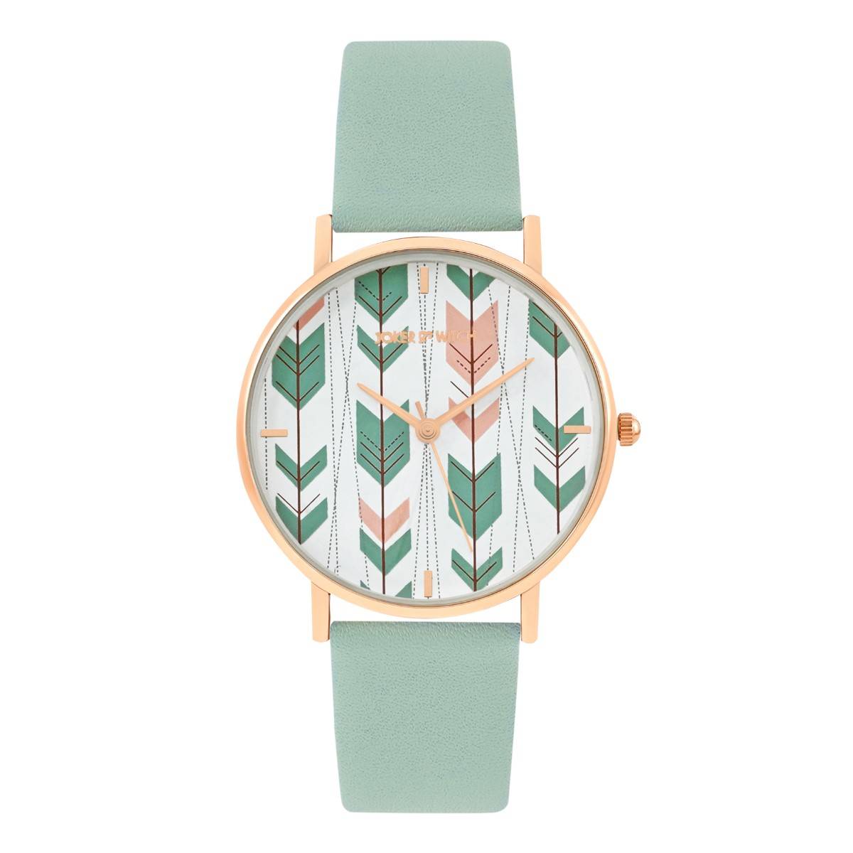 Joker & Witch Enchantress Green Pu Strap Watch