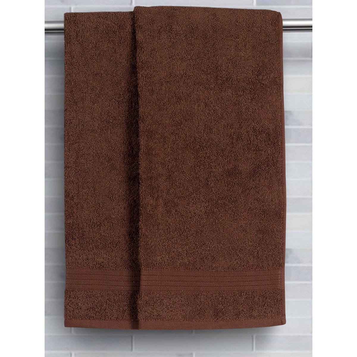 Maspar Cotton Solid Hand Towel Brown (Pack Of 2)