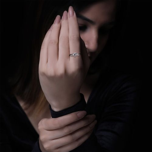 Giva 925 Sterling Silver Infinity Heart Adjustable Heart Ring For Women And  Girls