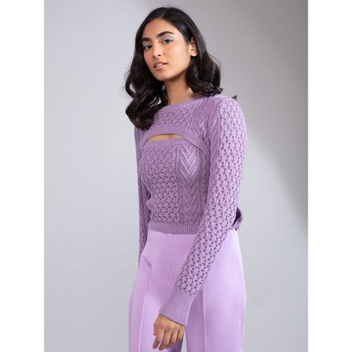 Buy Twenty Dresses by Nykaa Fashion Purple Solid Strappy Top Full