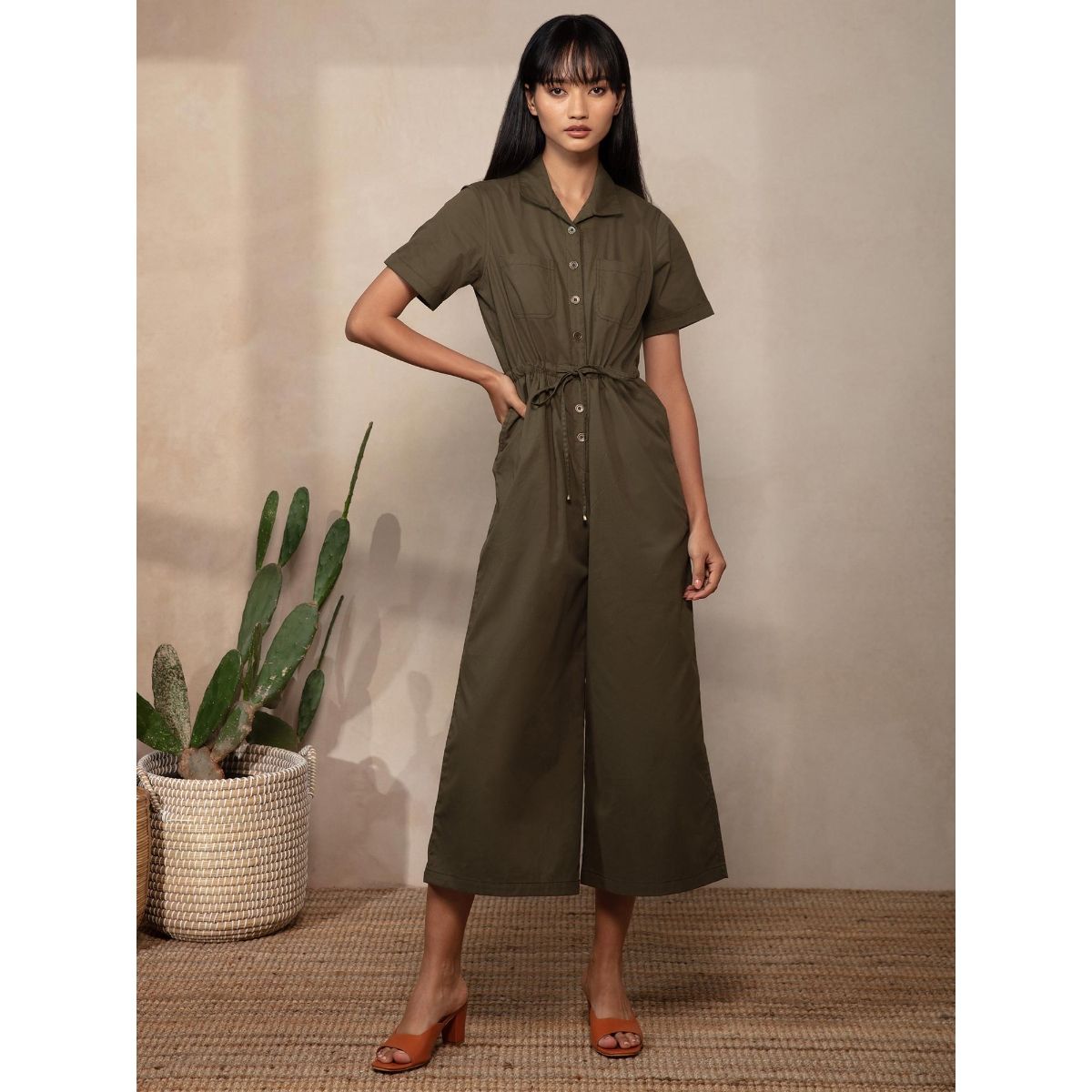 nokcha】rich jumpsuit / brown (Sサイズ) nokcha original】rich