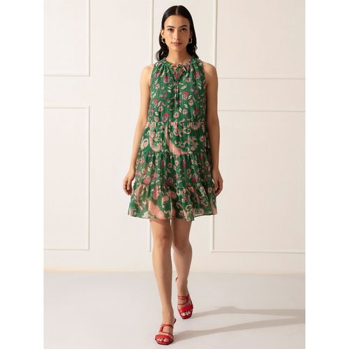 green emerald velvet dress September Spring Wilderness Dress in White