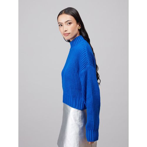 Buy Twenty Dresses by Nykaa Fashion Electric Blue Turtle Neck Boxy 