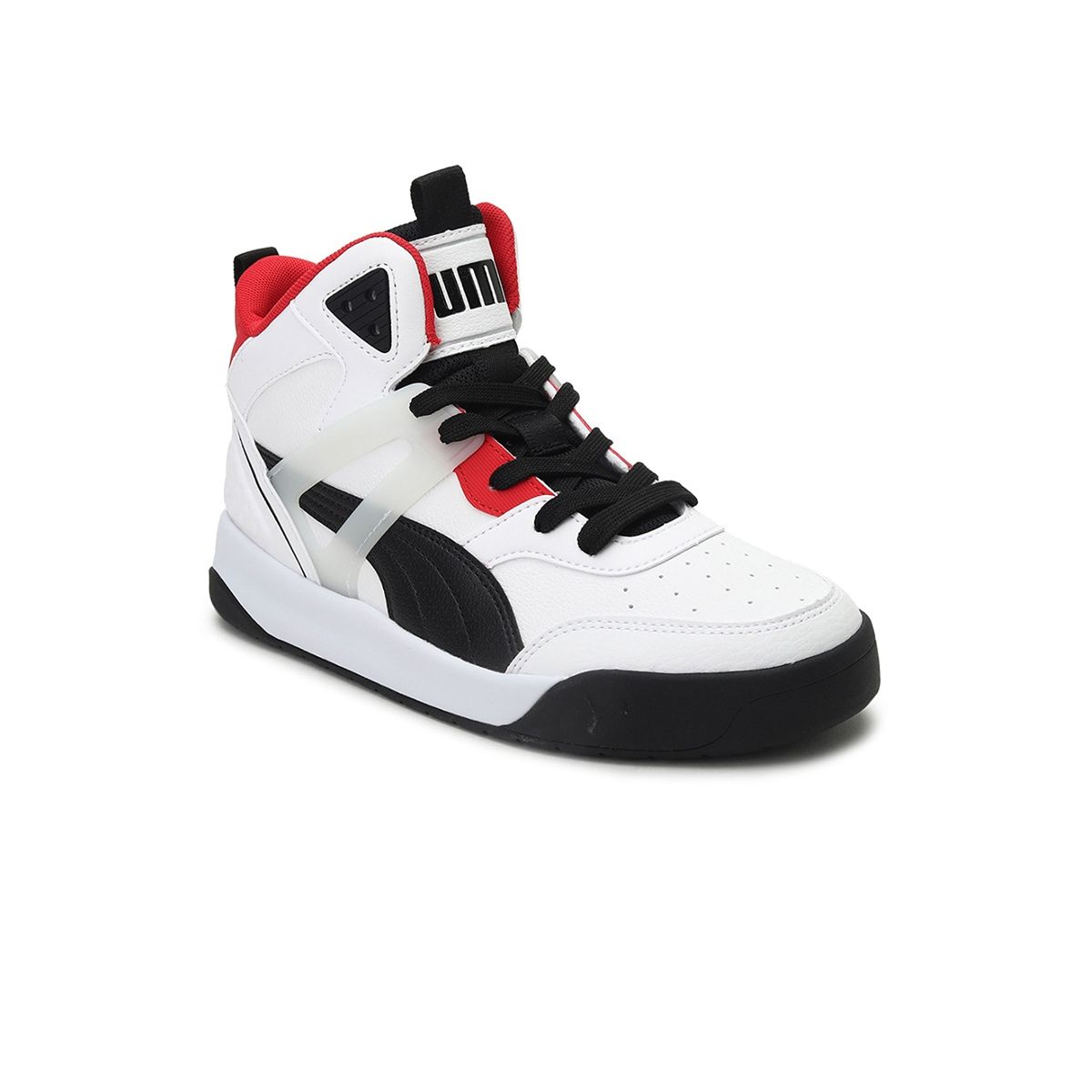 Puma Backcourt Mid Jr Unisex White Casual Shoes: Buy Puma Backcourt Mid ...