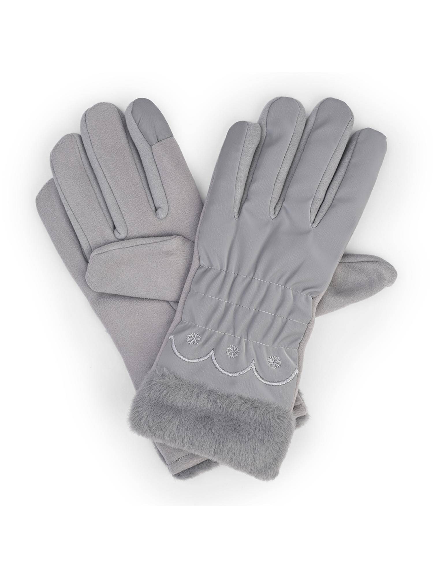CAZZANO Winter Gloves For Women - Grey