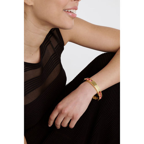 Ted Baker Red Crystal Rock Hinged Bangle Style Bracelet