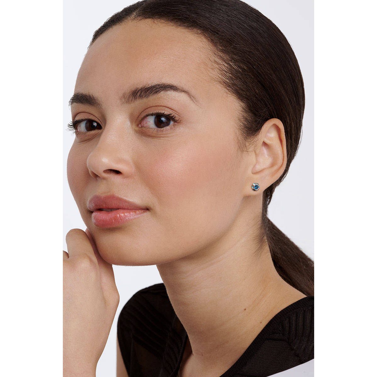 Ted Baker Blue Crystal Gem Cluster Stud Earrings