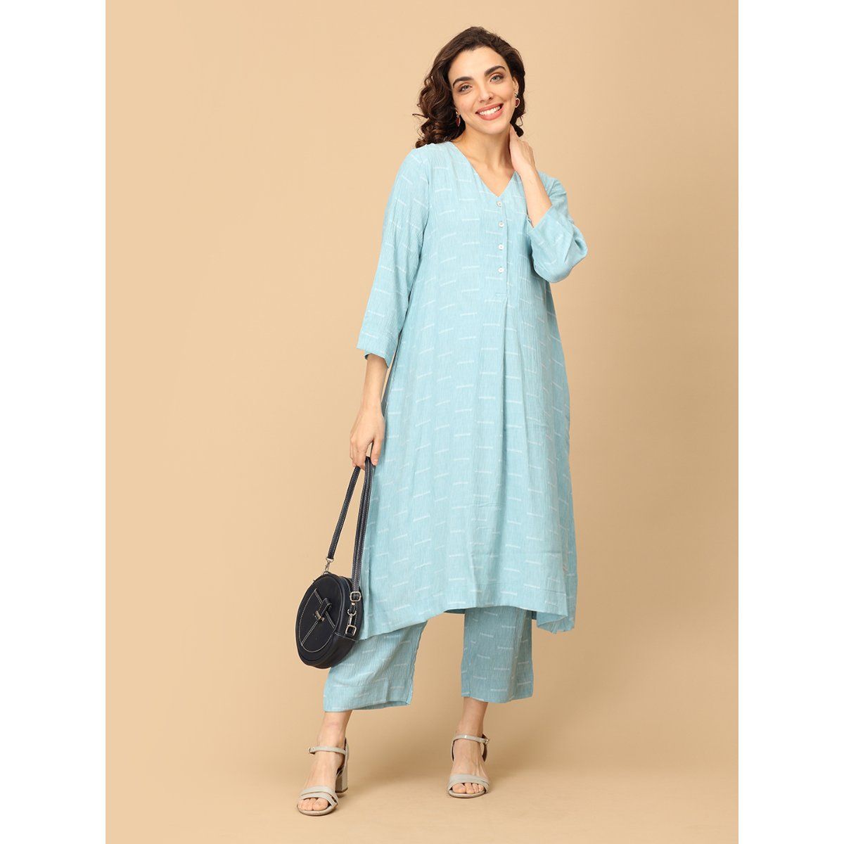 Womens Maternity Co Ord Set - Coffee main image 1