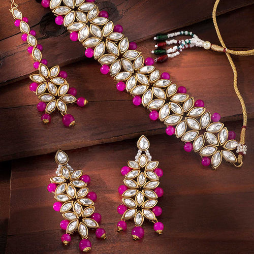 Earring Gale Ka Set Flipkart Peora Traditional Gold Plated Kundan