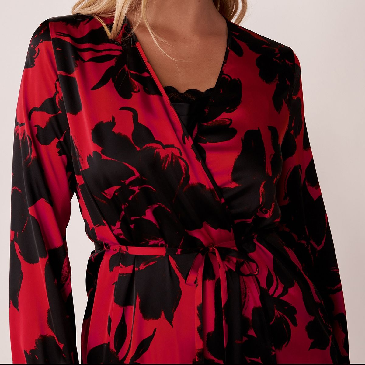 Buy La Vie En Rose Satin Maxi Length Robe Online