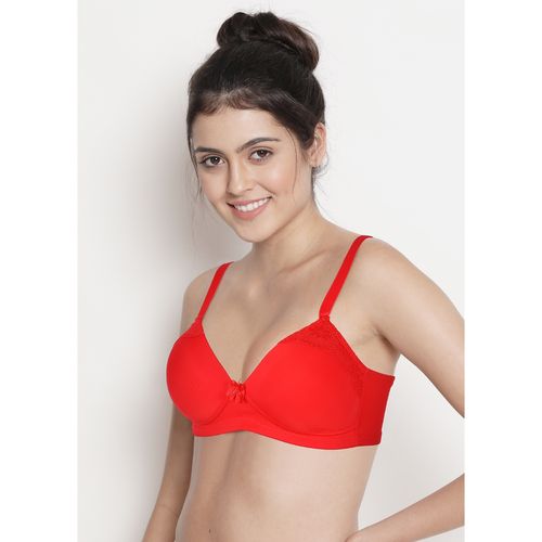 Buy SHYAWAY Women's Taabu 3/4th Coverage Stripes Printed Wirefree  Balconette Cotton Padded Grey & Orange Color Bra and Adjustable Straps  Everyday Bra, Full Support for All Day Comfort. at