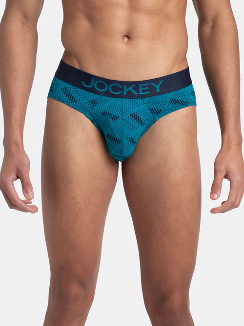 Buy Jockey FP22 Men Super Combed Cotton Elastane Printed Brief