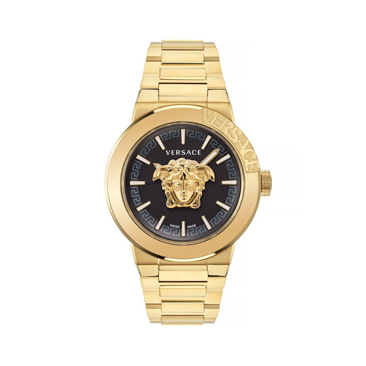Buy Versace Men Analog Black Round Stainless Steel Dial Watch