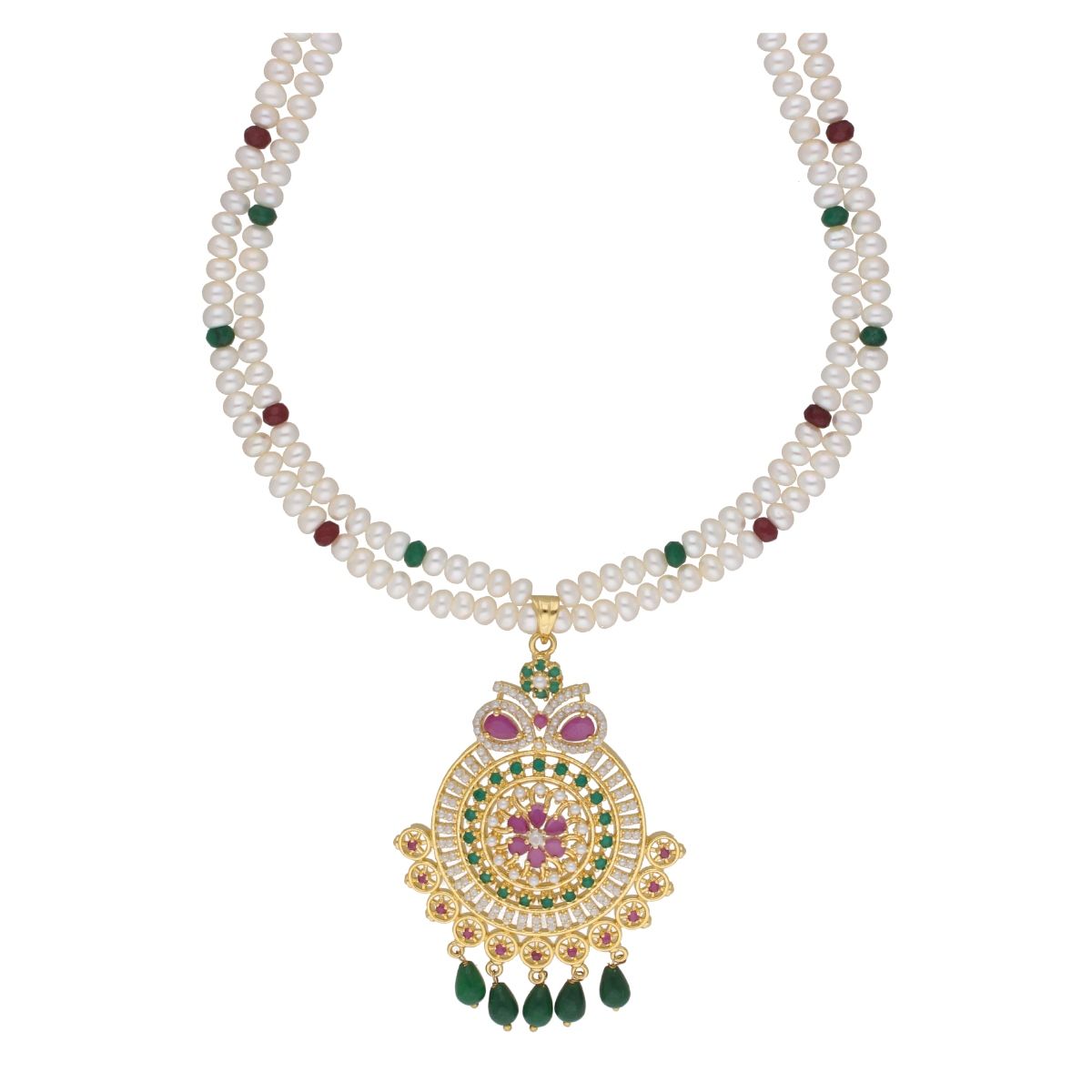 Jagdamba pearls necklace set clearance