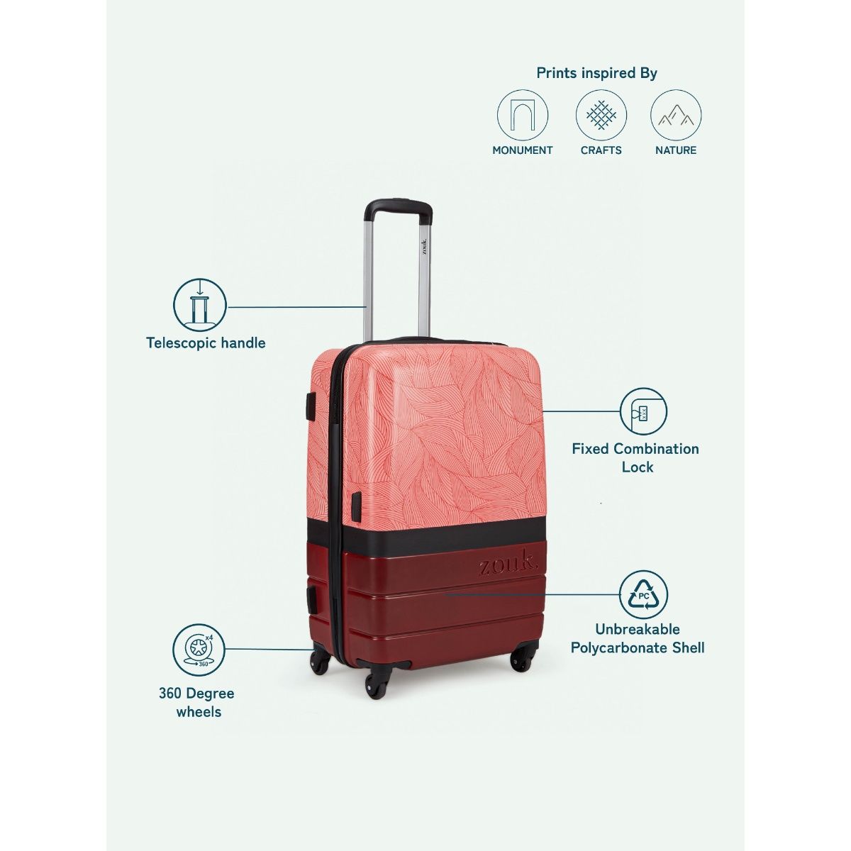 Buy Zouk Andaman Crest Raahi Trolley Bag Online