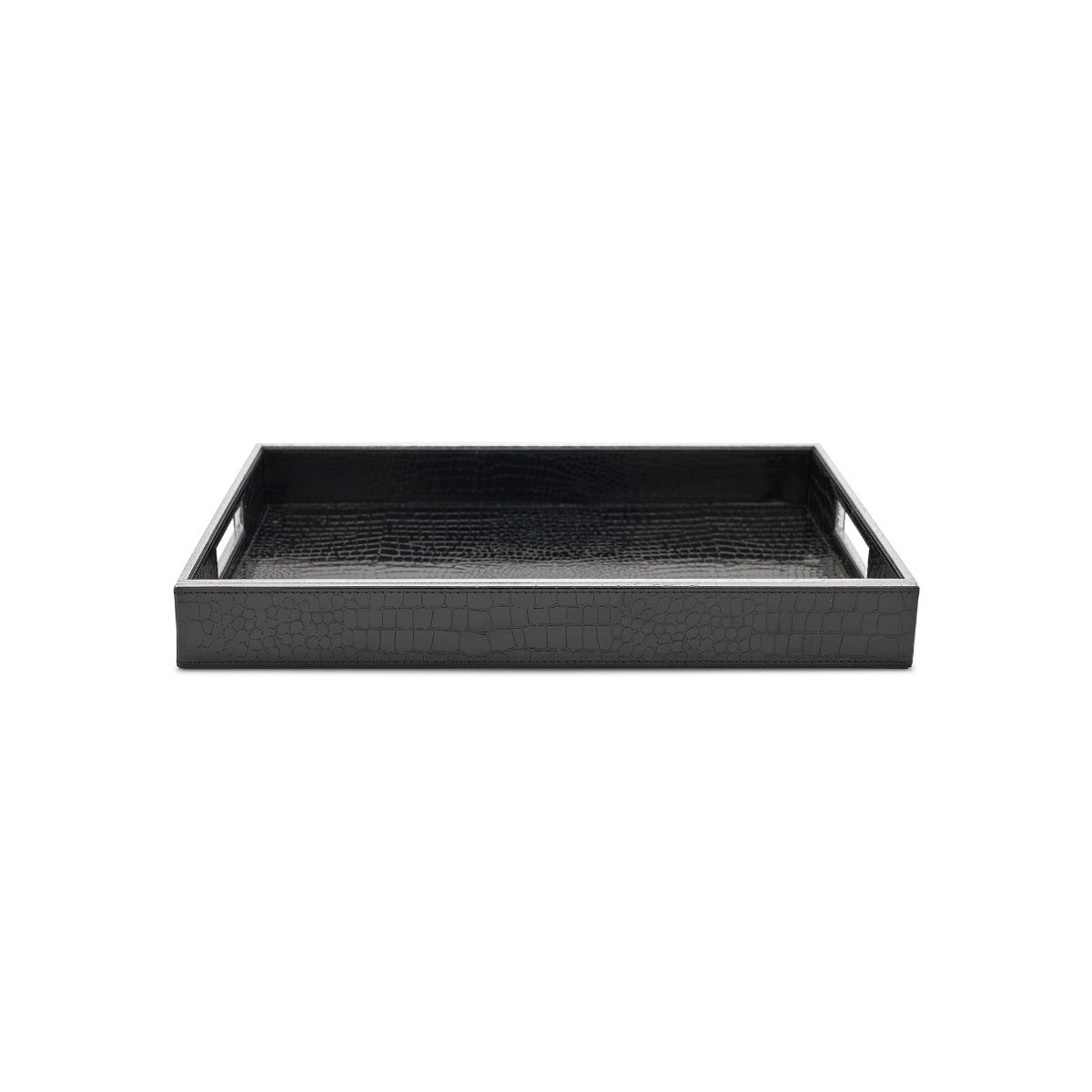 Pure Home + Living Black Rectangle Faux Leather Serving Tray Buy Pure