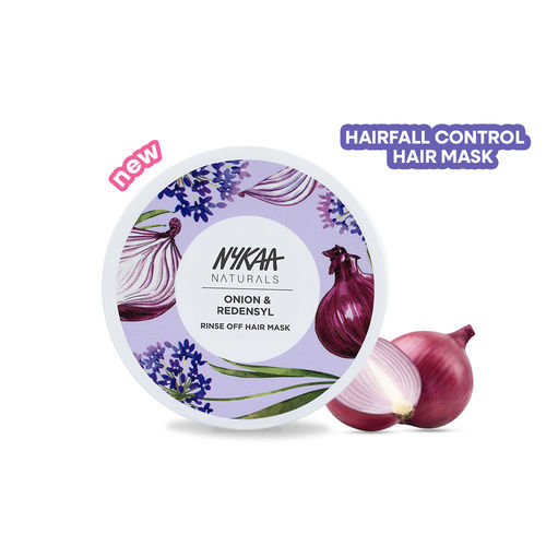 Nykaa Naturals Onion & Redensyl Rinse-Off Hair Mask for Hair Fall Control & Stronger Hair Roots