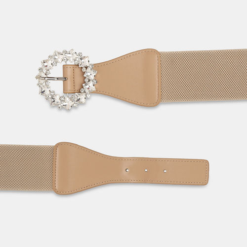 Buy Twenty Dresses by Nykaa Fashion Beige Textured Rhinestone