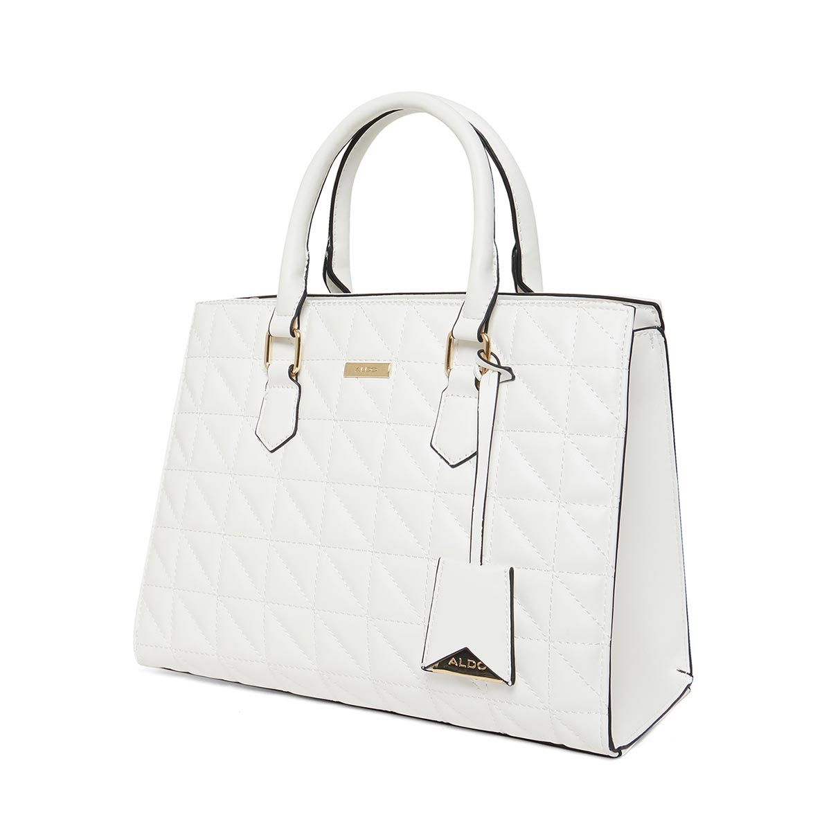 Buy Aldo Darnal Textured White Top Handle Bag Online