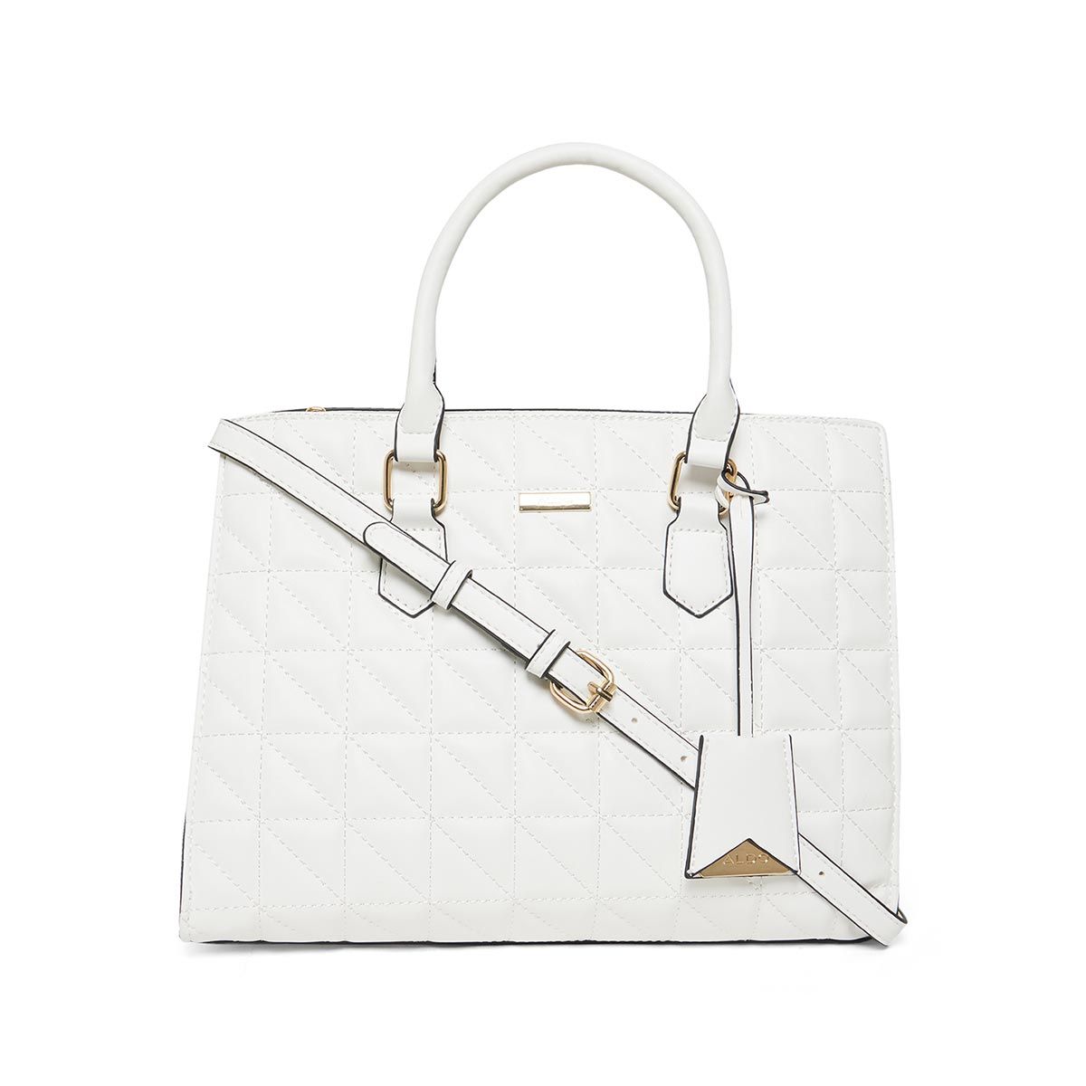 Buy Aldo Darnal Textured White Top Handle Bag Online