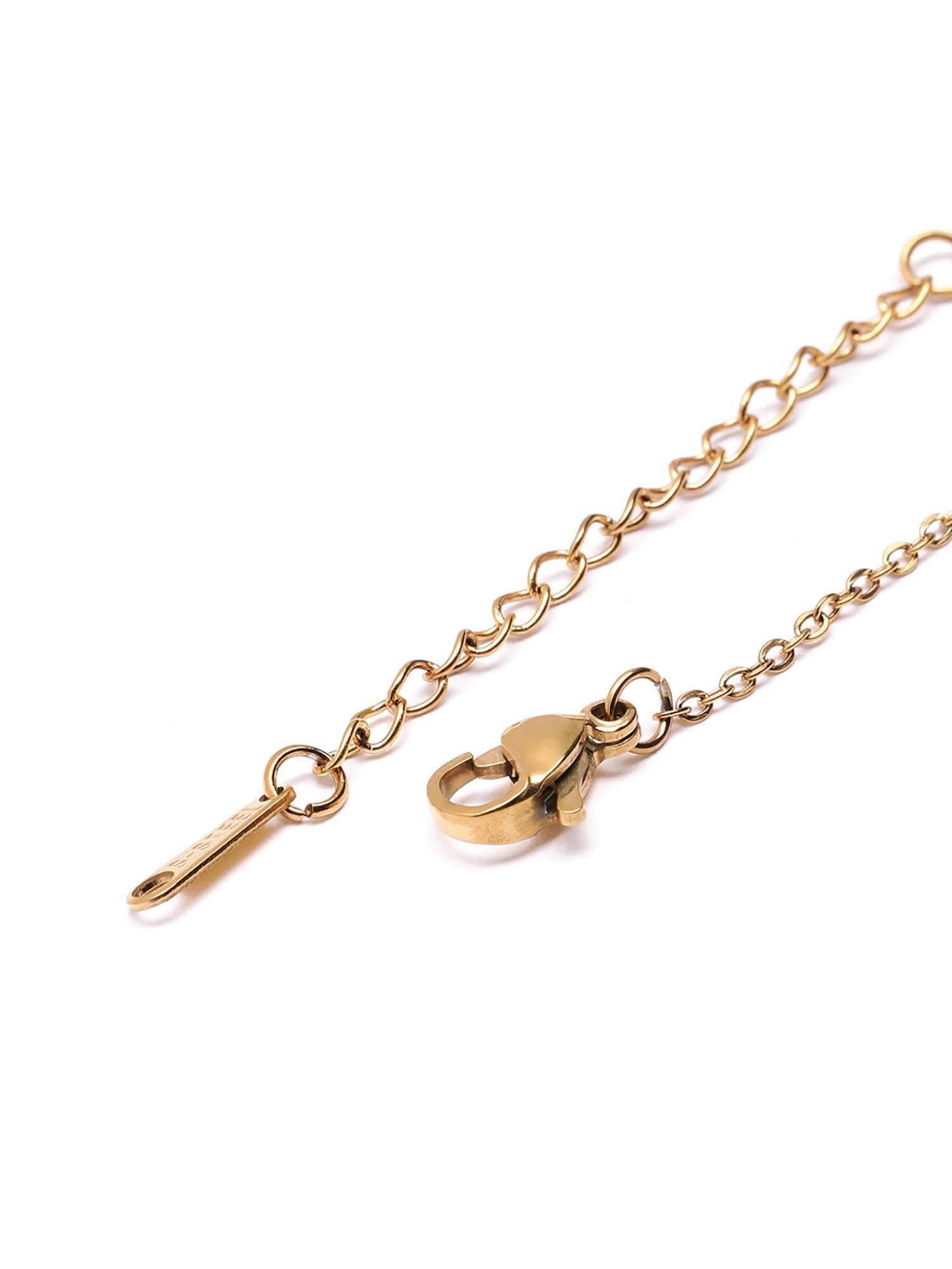 Buy Carlton London Gold Plated White CZ Charm Bracelet Online