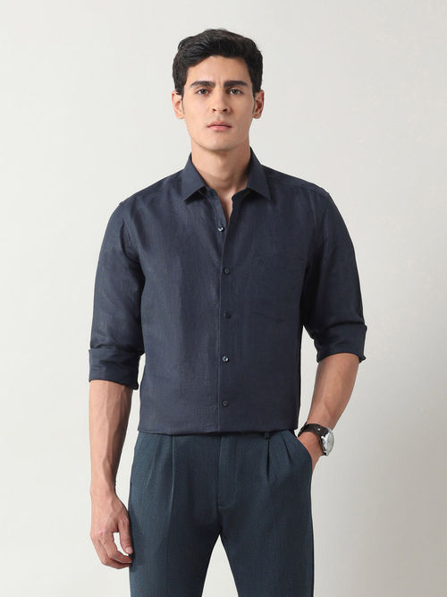 slim fit dress slacks Men's Slim Fit Solid Color Dress Shirt (Royal Blue), Royal Blue / Medium/15-15.5 Neck/32-33 Sleeve