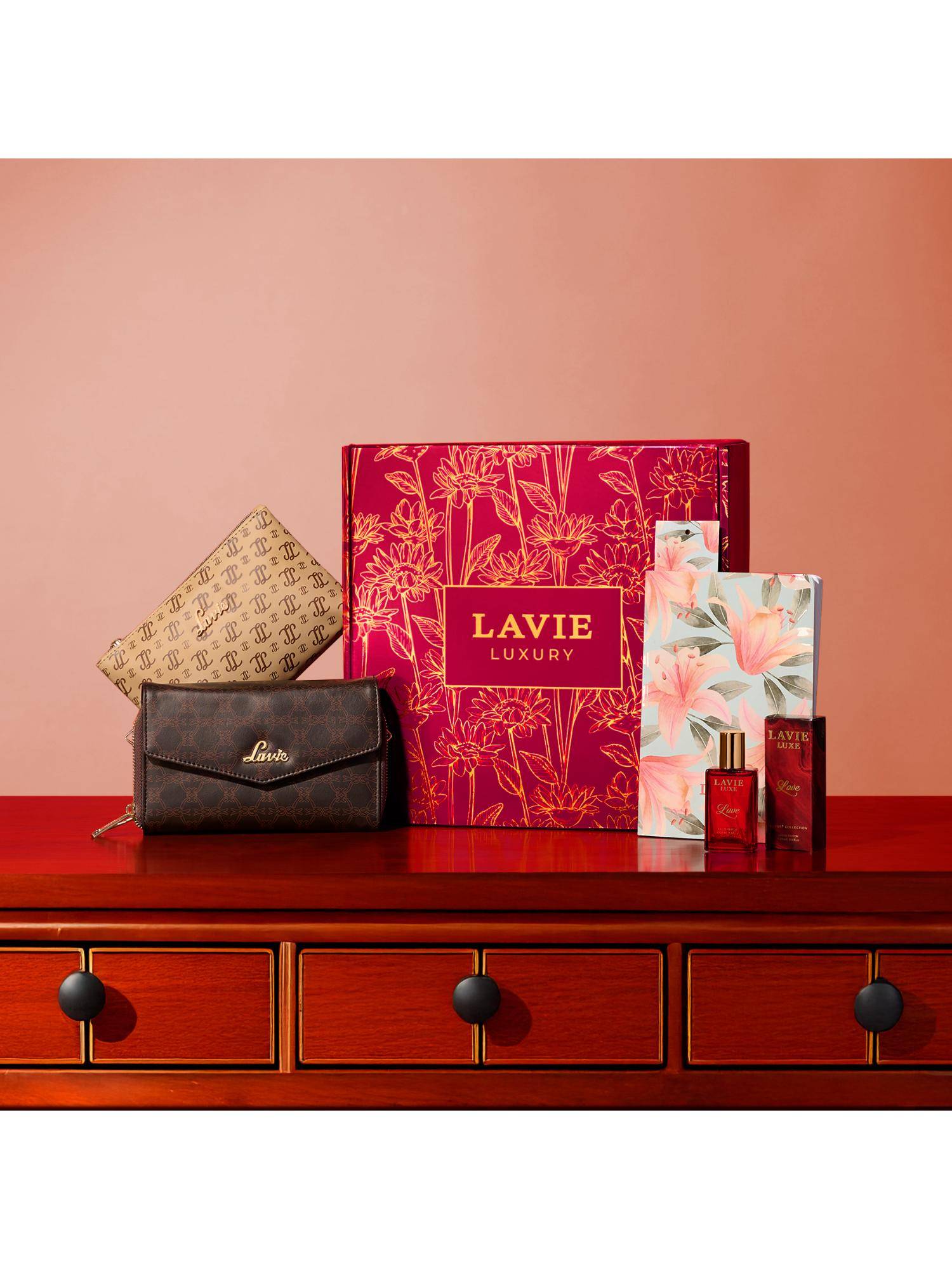 Lavie Scarlet Sally Women Sling Bag With Detachable Strap, Pouch, Diary & Perfume (L)