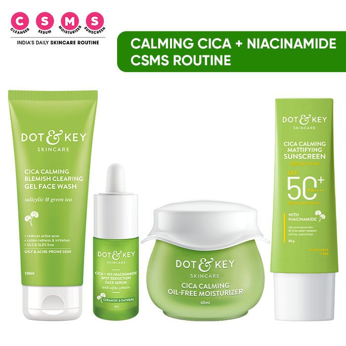 Dot & Key Cica + Niacinamide C + E CSMS Routine for Oily & Acne Prone Skin