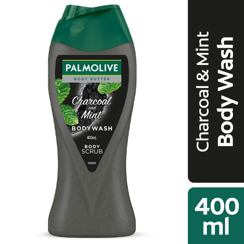 Palmolive Charcoal & Mint Body Wash, with Natural Charcoal Powder
