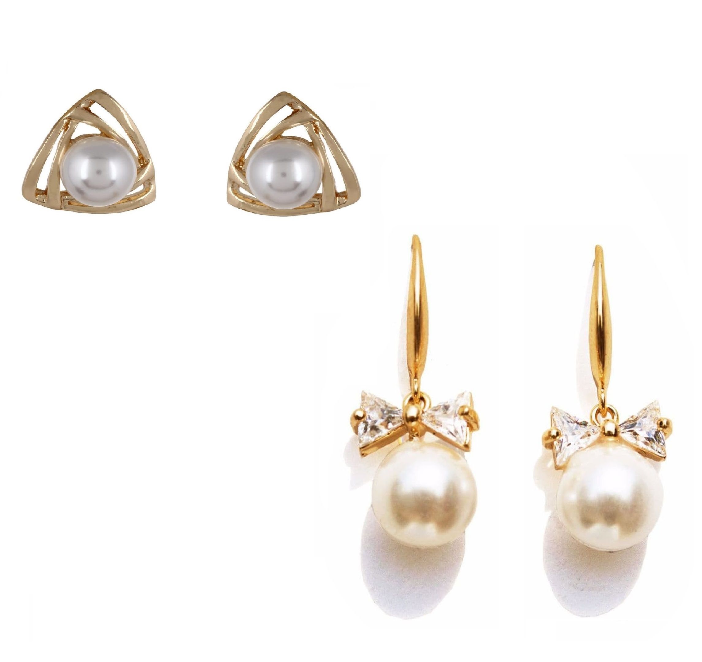 Furl Love Pearl Stud Earrings Jewellery India Online  CaratLanecom