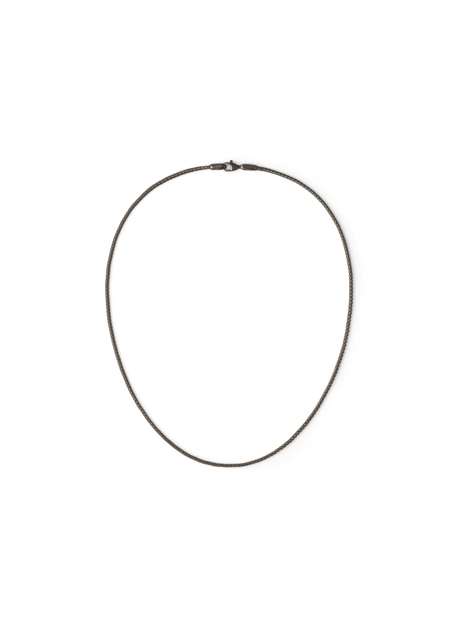 Daniel Wellington Unisex Tide Mesh Anthracite Grey Metal Necklace