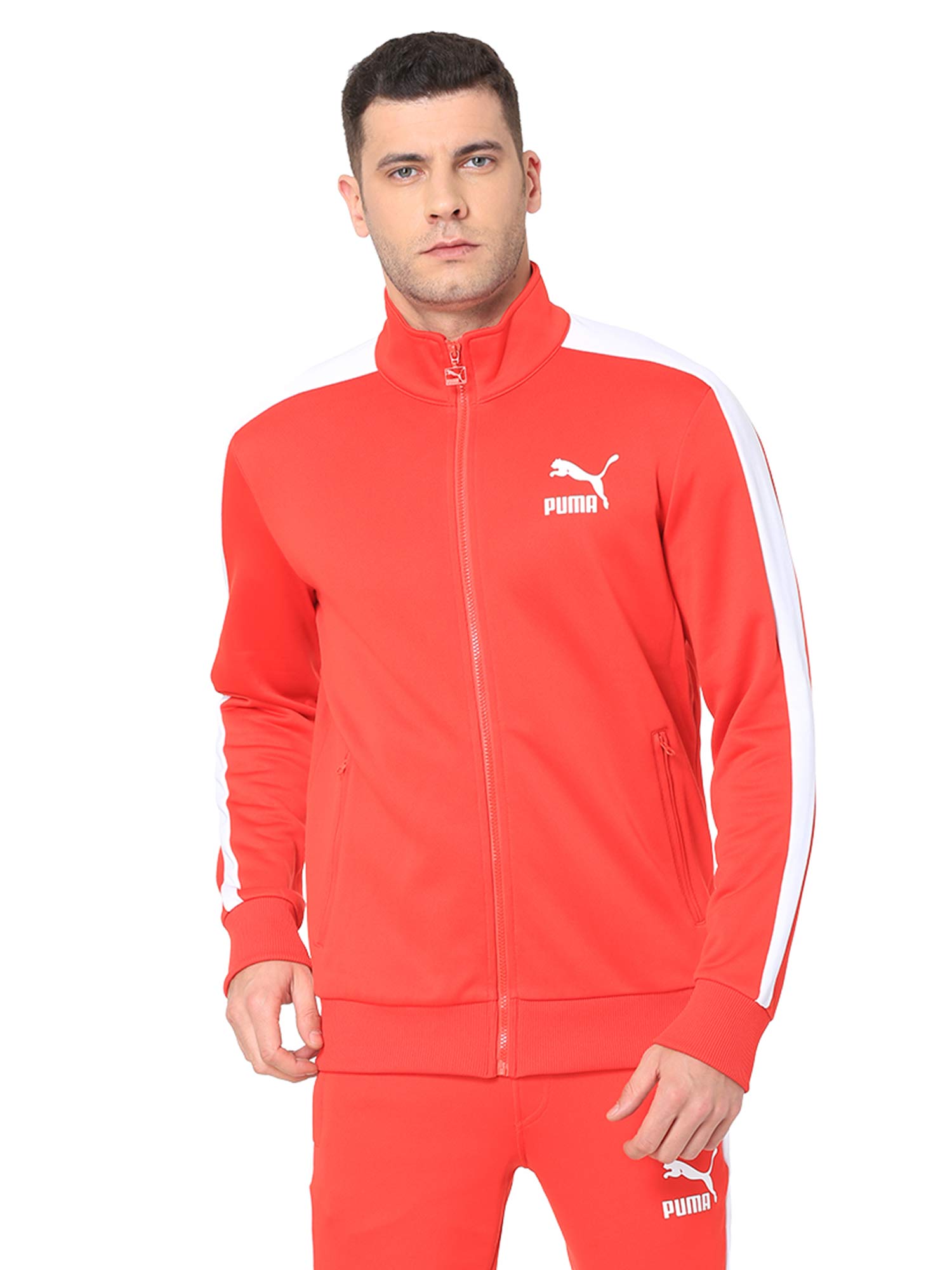 Puma t7 track jacket red hotsell
