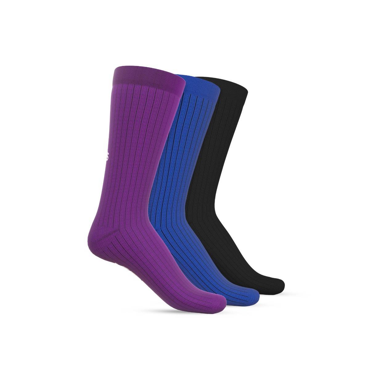 TalkingSox Multi-Color Bamboo Crew Socks for Men & Women - Durable (Pack of 3)