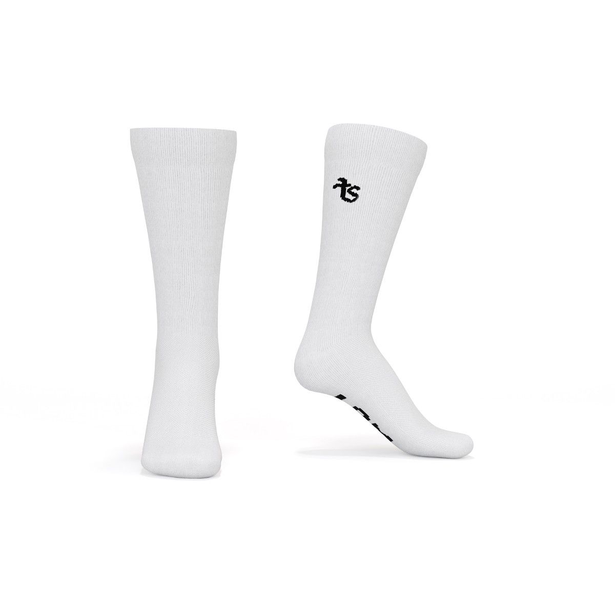 Buy TalkingSox White Bamboo Crew Socks Durable (Pack of 3) Online