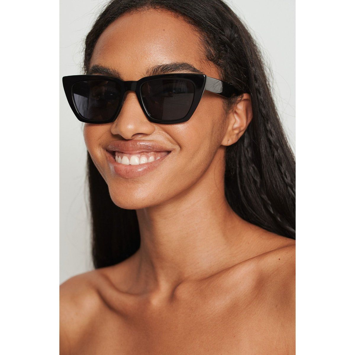 Black Tinted Geometric Sunglasses - CHARLES & KEITH IN