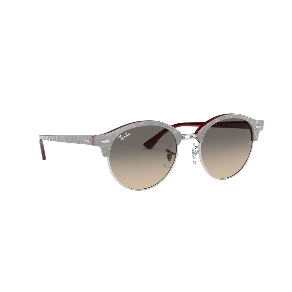 Buy Ray Ban 0RB4246 Light Grey Gradient Icons Round Sunglasses