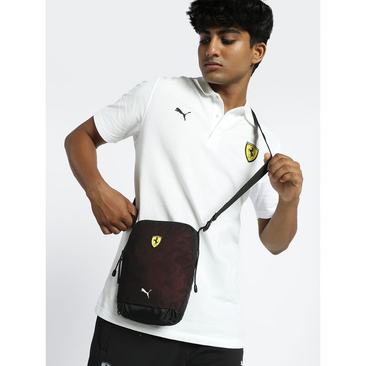 Buy Puma Ferrari Race Portable Unisex Black Sling Bags Online
