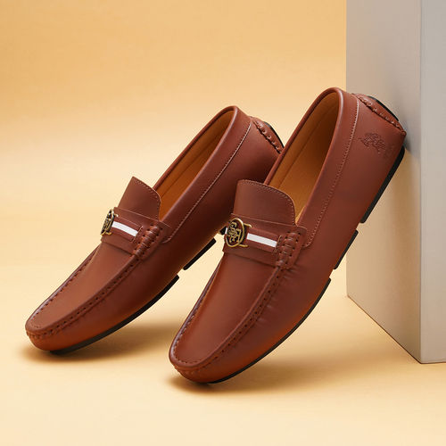 Buy POLO Fritof Men's Casual Solid Tan Driving Shoes Online