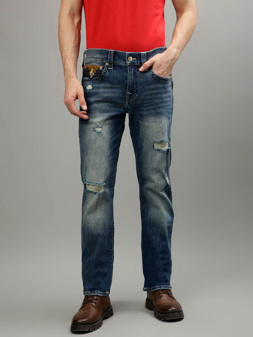 Buy True Religion Men Faded Straight Fit Jeans (29) Online