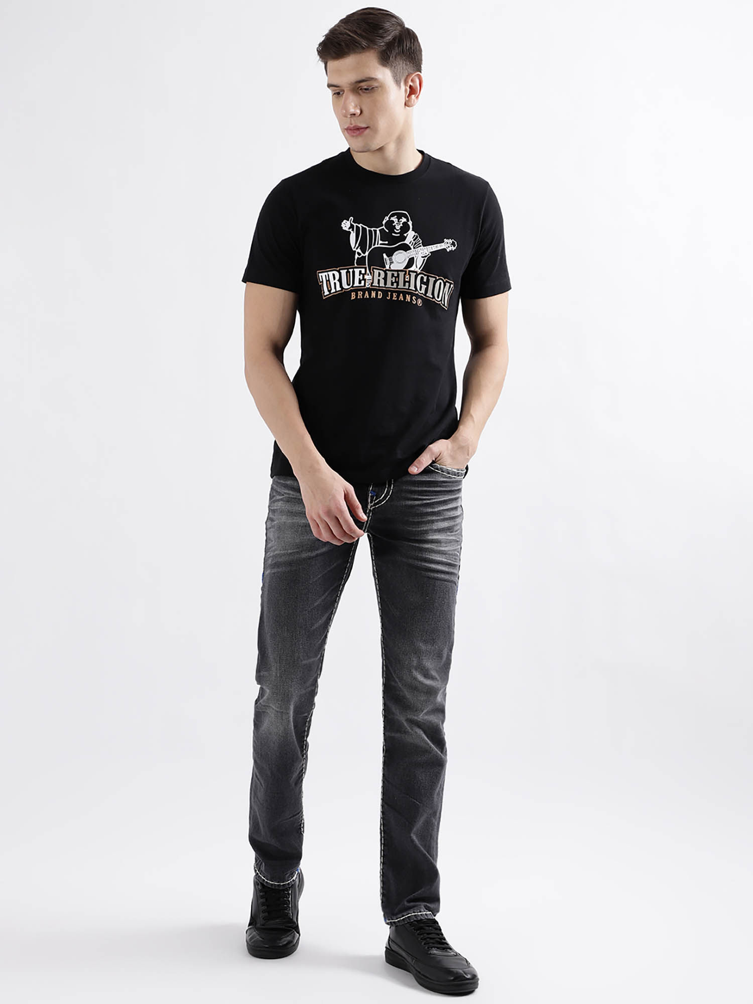 Buy True Religion Men Faded Skinny Fit Jeans (29) Online