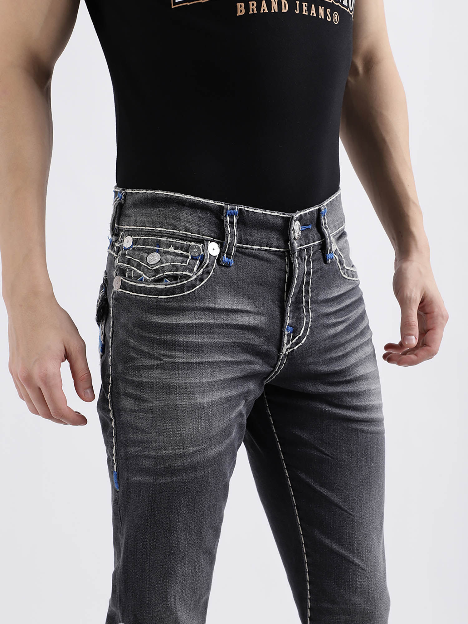 Buy True Religion Men Faded Skinny Fit Jeans (29) Online