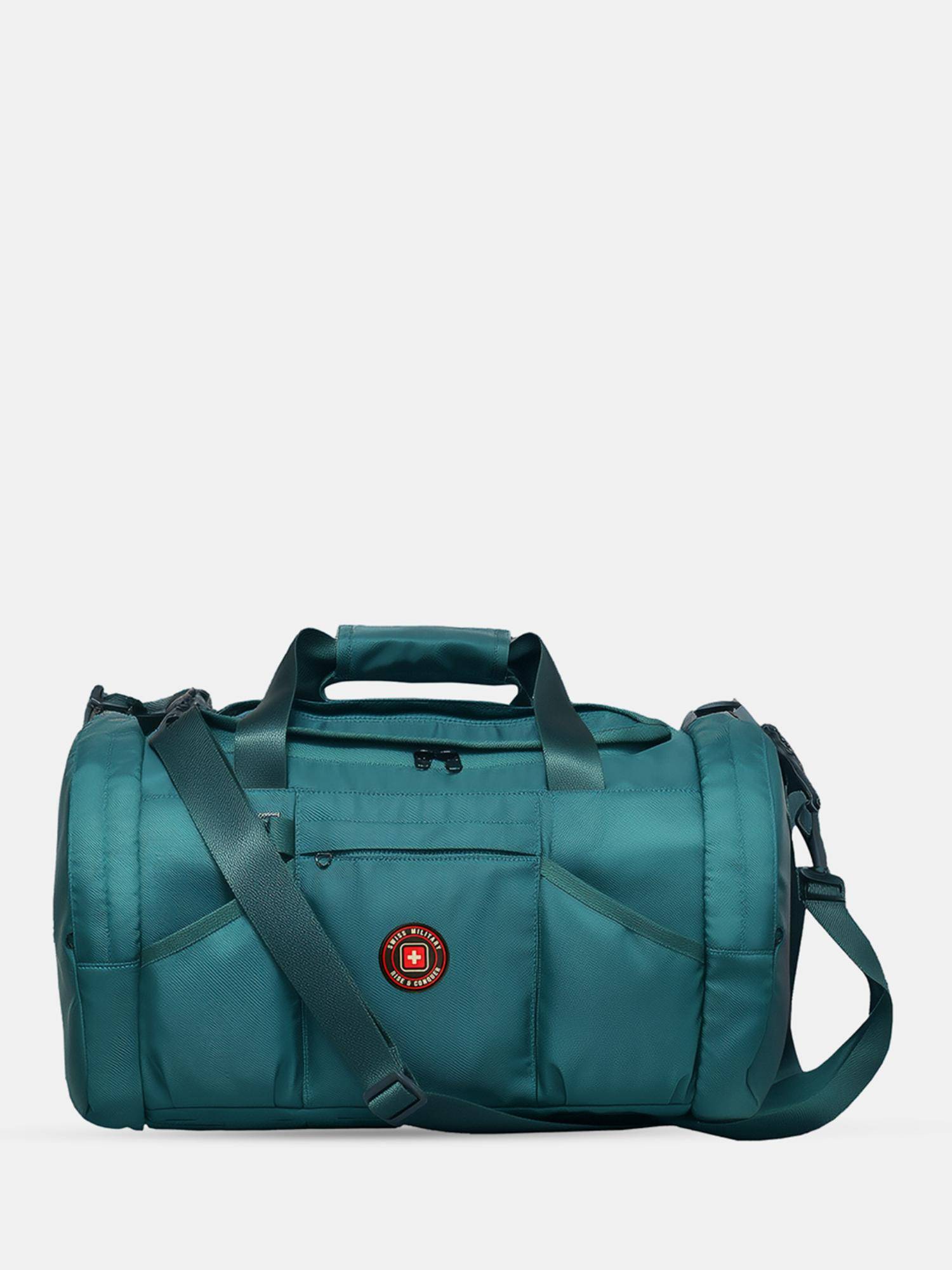 Swiss Military Unisex Casual Duffel Bag with Detachable Strap - Green